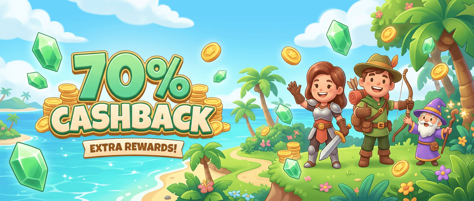 Promo cashback 70% untuk top up game di Recavix